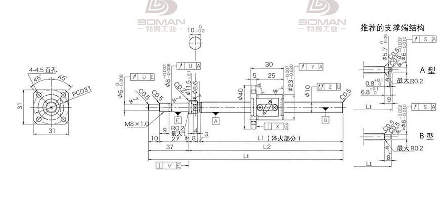 KURODA GP1002DS-EAFR-0210B-C3F 黑田精工的滚珠丝杠多少钱